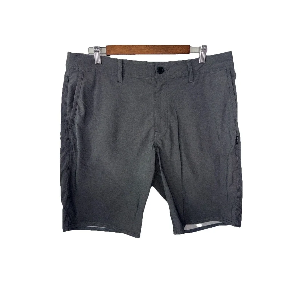Hurley Mens Hybrid Shorts Walk Mens 34x10 Gray Surfing Hiking 4 Way Stretch